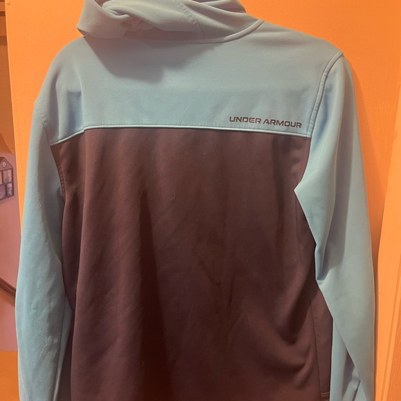 Under Armour Youth XL Blue and Black Hoodie mid weight jacket. - Picture 6 of 9